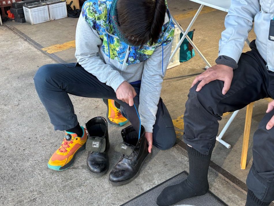 シューフィッテングの様子